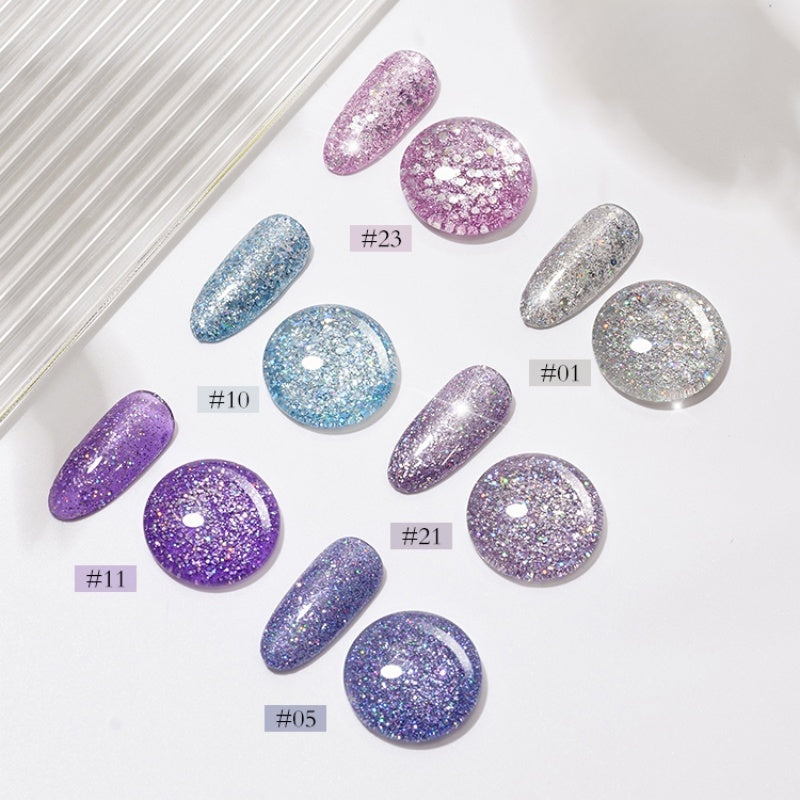 DANZHIHE 12g Ice Crystal Diamond Glitter Gel Polish T4712