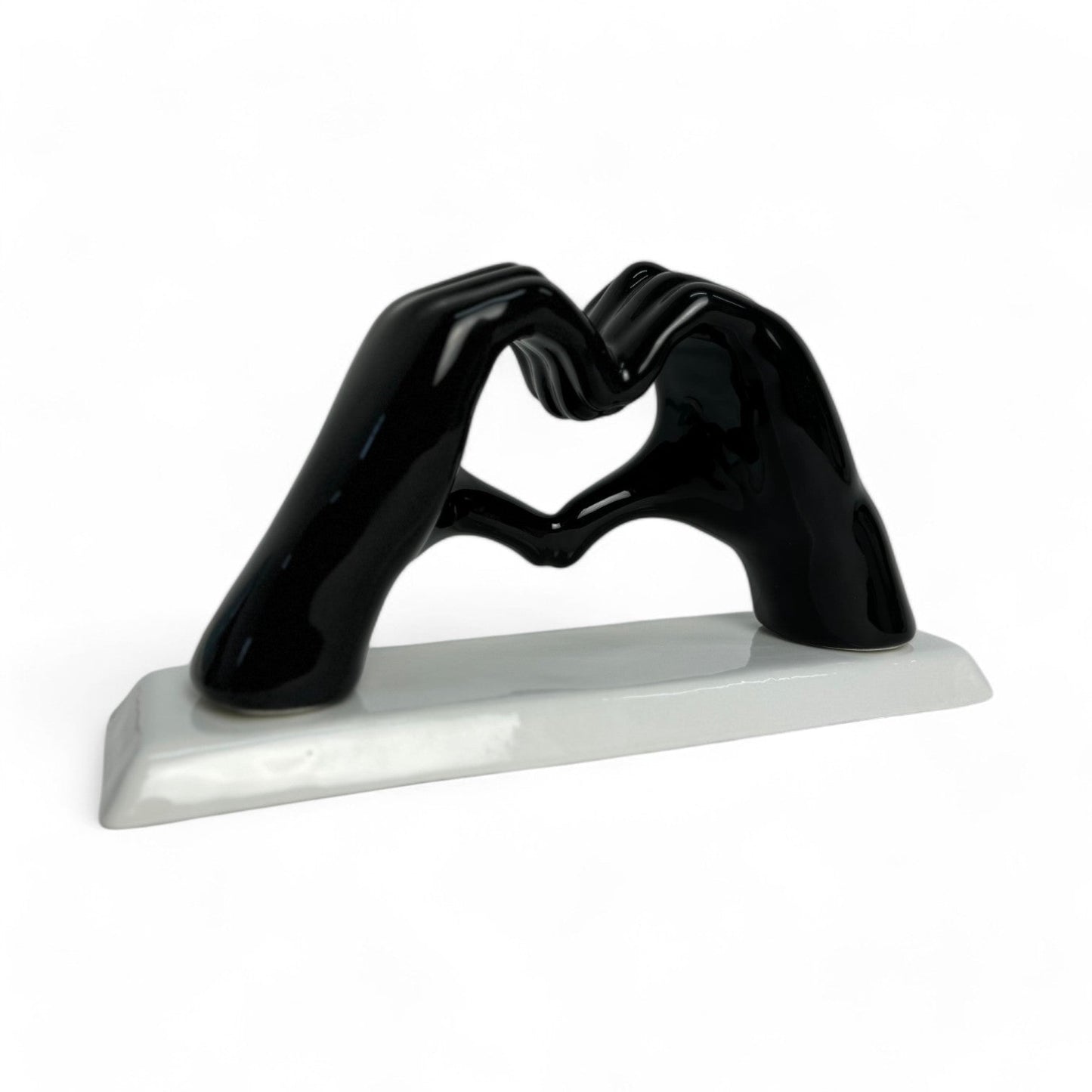 Black Heart Hands with base