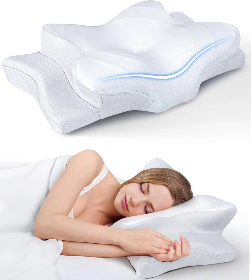 Adjustable Cooling Neck Pillow – Ergonomic Memory Foam for Pain-Free Sleep