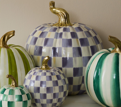 【🎉Factory Direct Clearout Sale】MacKenzie- Childs Medium Stripe and Large Check Pumpkins