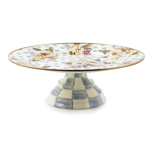 【🎉Factory Direct Clearout Sale】Wildflowers Blue Large Pedestal Platter