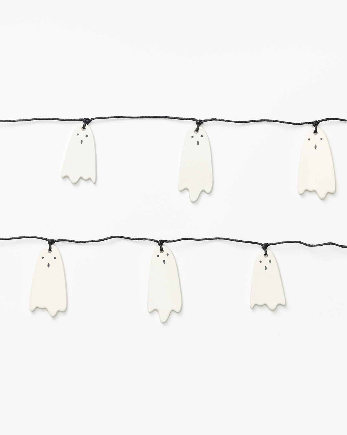 3' Ceramic Ghost Garland
