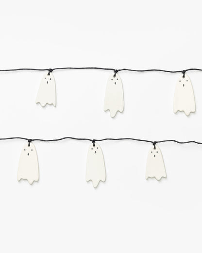 3' Ceramic Ghost Garland