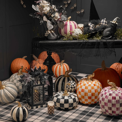 【🎉Factory Direct Clearout Sale】MacKenzie- Childs Medium Stripe and Large Check Pumpkins
