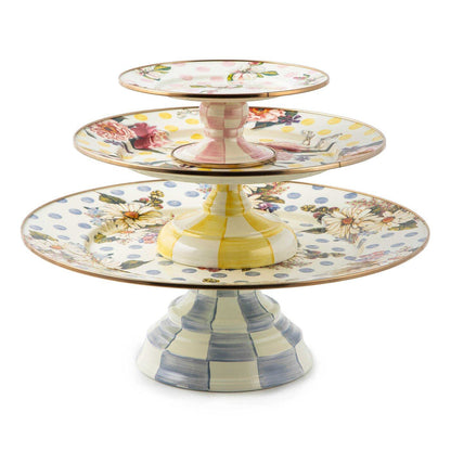 【🎉Factory Direct Clearout Sale】Wildflowers enamel small pedestal platter - yellow