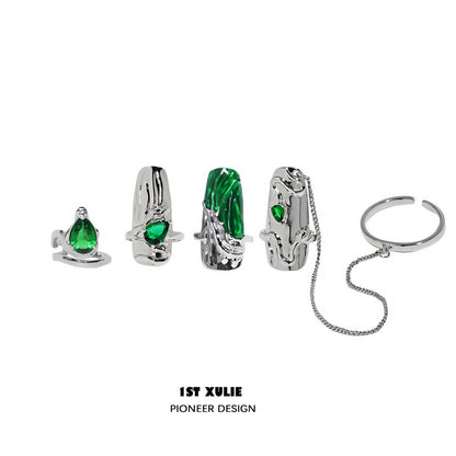 1STXULIE Snake Collection Niche Gothic Reusable Wearable Nails T4741