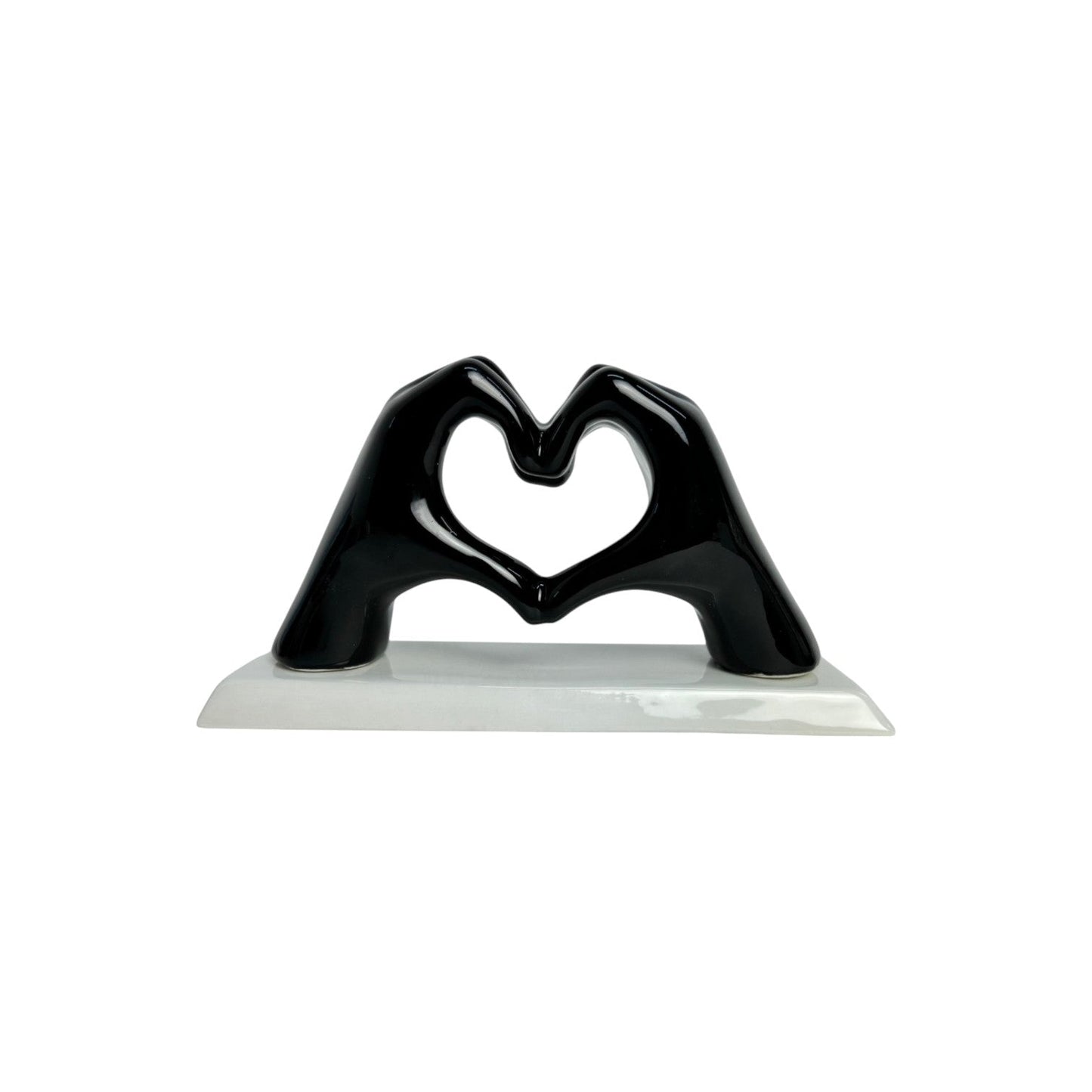 Black Heart Hands with base