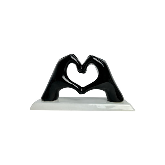Black Heart Hands with base