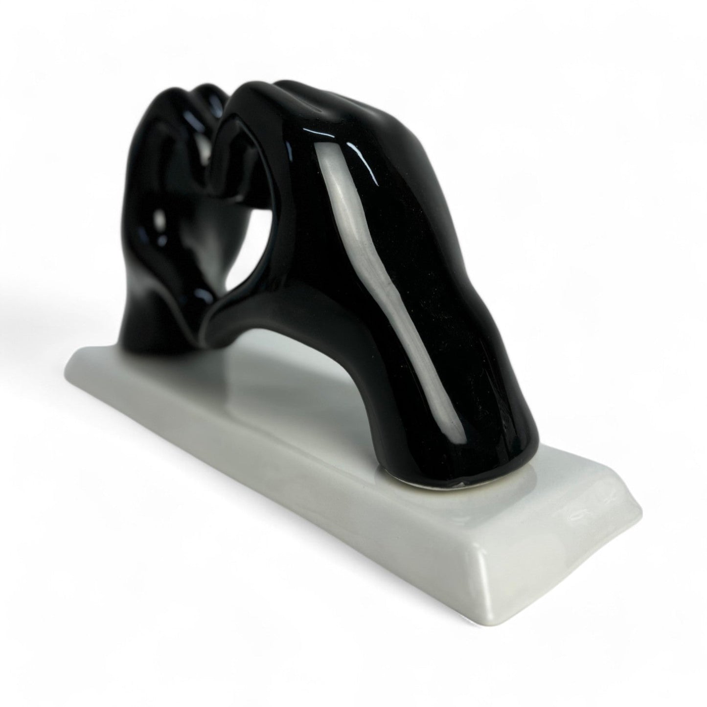 Black Heart Hands with base