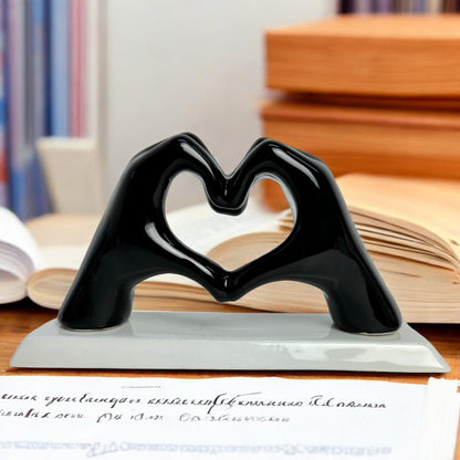 Black Heart Hands with base