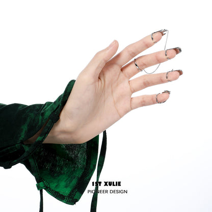 1STXULIE Snake Collection Niche Gothic Reusable Wearable Nails T4741