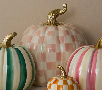 【🎉Factory Direct Clearout Sale】MacKenzie- Childs Medium Stripe and Large Check Pumpkins