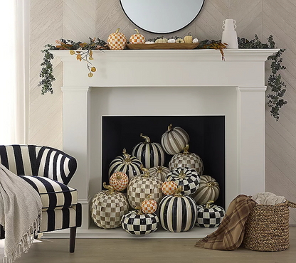 【🎉Factory Direct Clearout Sale】MacKenzie- Childs Medium Stripe and Large Check Pumpkins