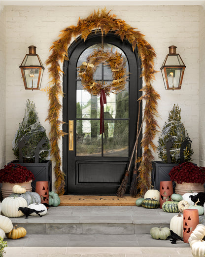 6' Faux Golden Fern Garland