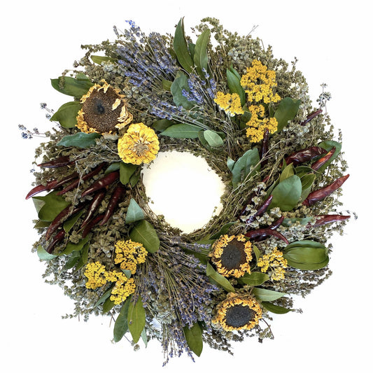 Sunflower Herb Wreath