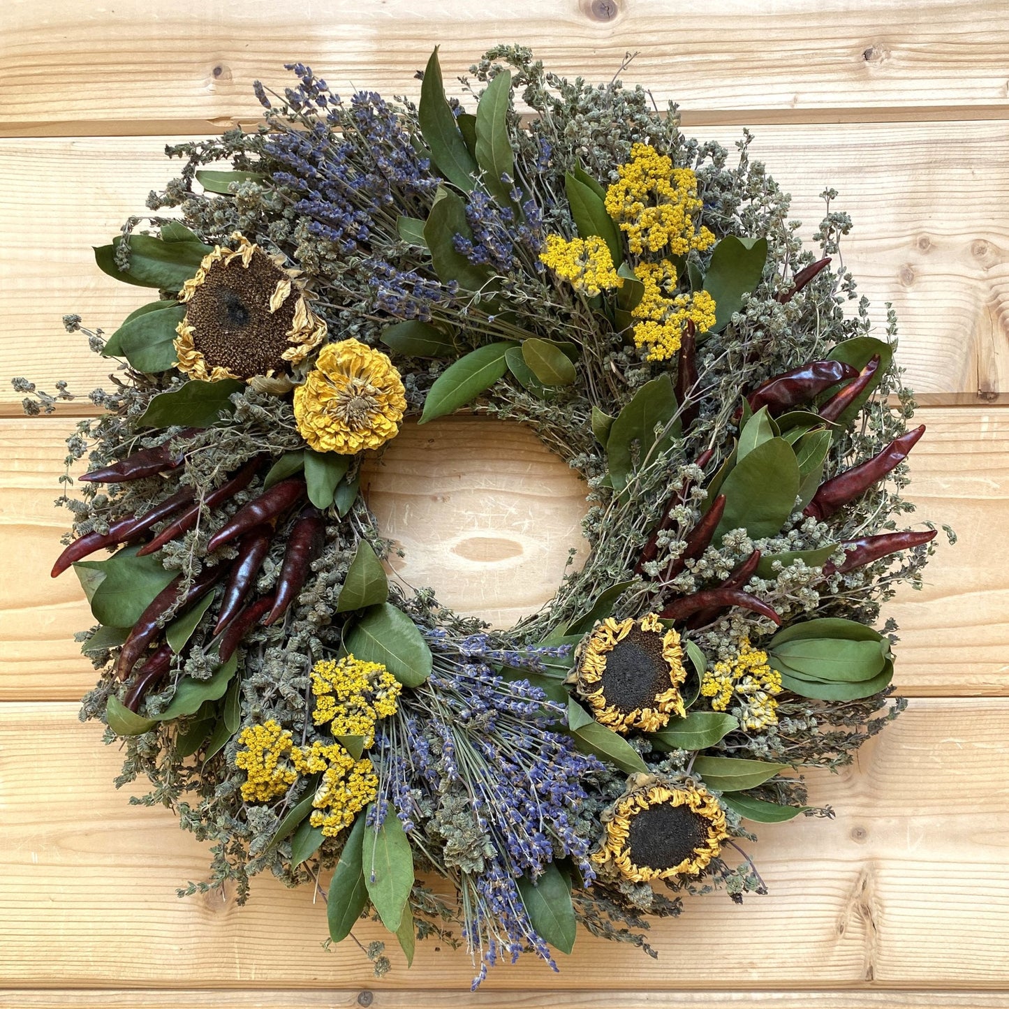 Sunflower Herb Wreath